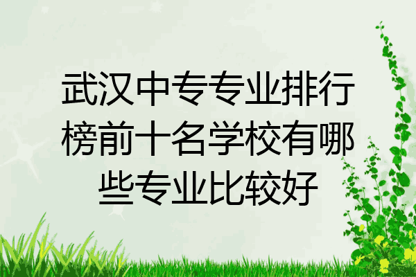 武汉中专专业排行榜前十名学校有哪些专业比较好