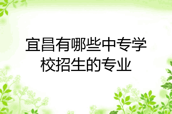 宜昌有哪些中专学校招生的专业