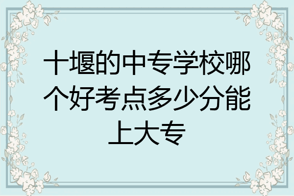 十堰的中专学校哪个好考点多少分能上大专