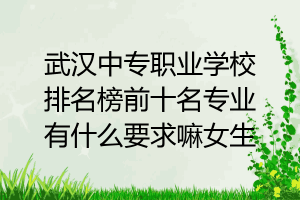 武汉中专职业学校排名榜前十名专业有什么要求嘛女生