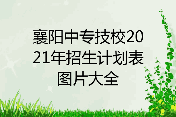 襄阳中专技校2021年招生计划表图片大全