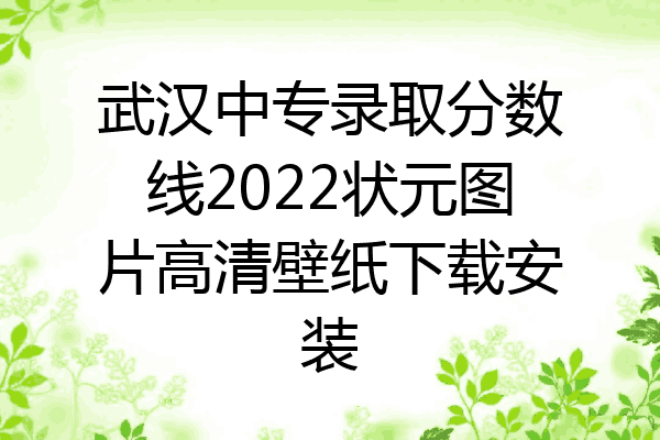 武汉中专录取分数线2022状元图片高清壁纸下载安装