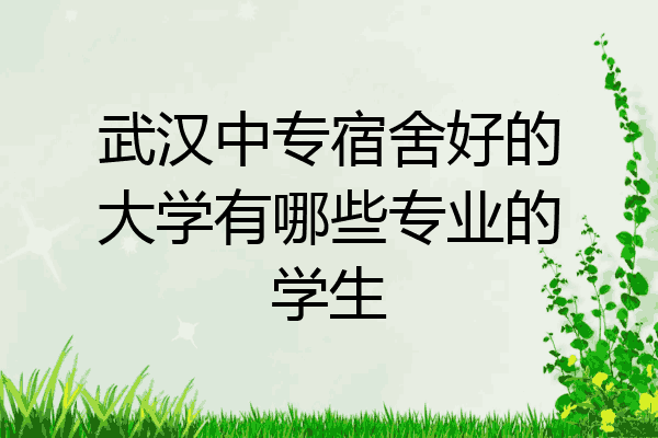 武汉中专宿舍好的大学有哪些专业的学生