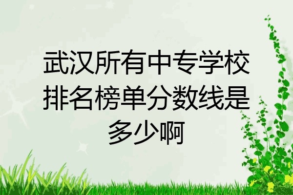 武汉所有中专学校排名榜单分数线是多少啊