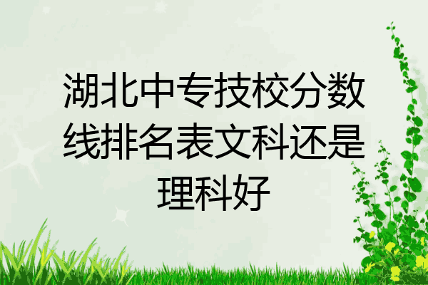 湖北中专技校分数线排名表文科还是理科好