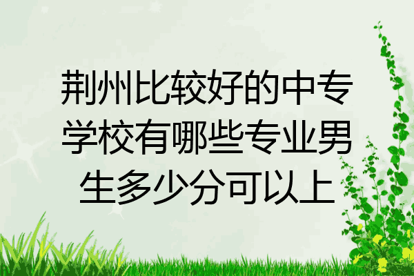 荆州比较好的中专学校有哪些专业男生多少分可以上