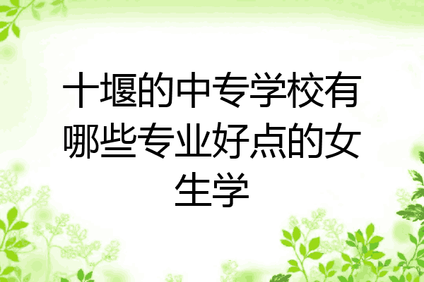 十堰的中专学校有哪些专业好点的女生学