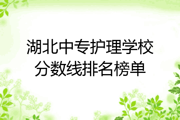 湖北中专护理学校分数线排名榜单