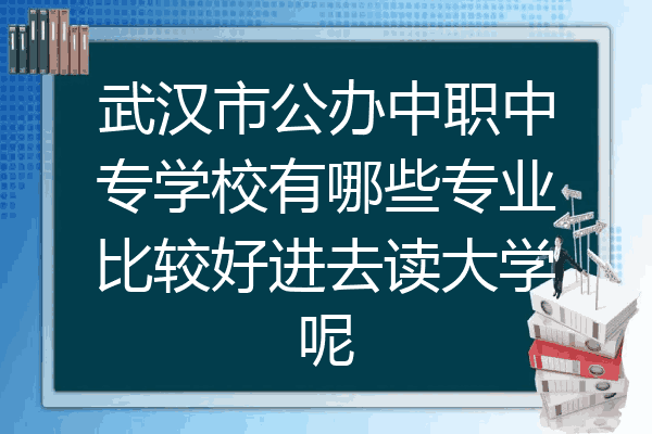武汉市公办中职中专学校有哪些专业比较好进去读大学呢