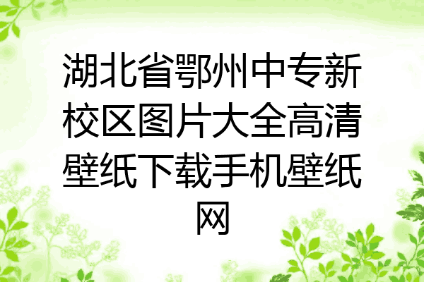 湖北省鄂州中专新校区图片大全高清壁纸下载手机壁纸网