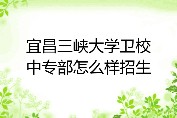 宜昌三峡大学卫校中专部怎么样招生