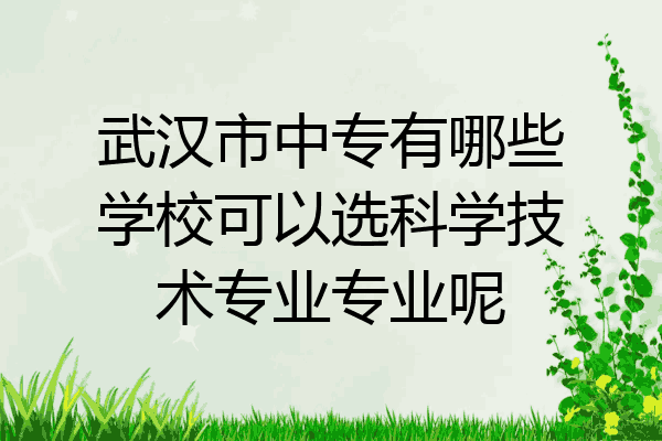 武汉市中专有哪些学校可以选科学技术专业专业呢