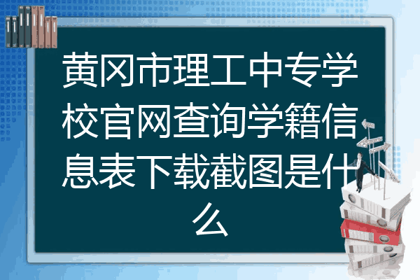黄冈市理工中专学校官网查询学籍信息表下载截图是什么