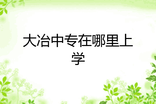 大冶中专在哪里上学