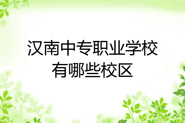 汉南中专职业学校有哪些校区