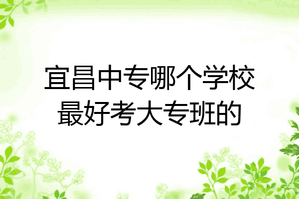 宜昌中专哪个学校最好考大专班的