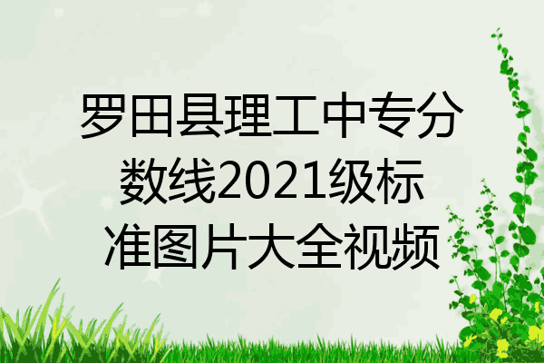 罗田县理工中专分数线2021级标准图片大全视频