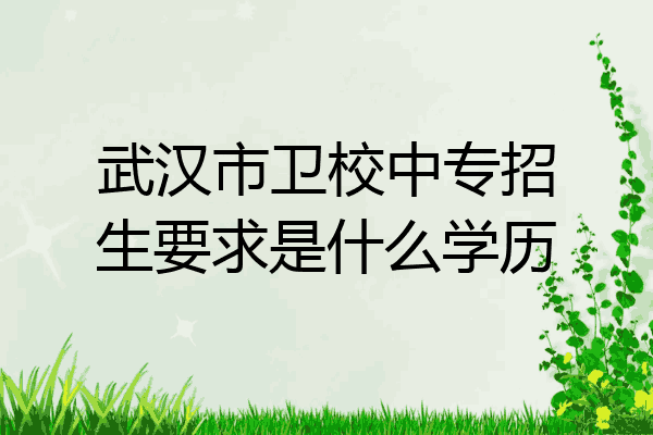 武汉市卫校中专招生要求是什么学历