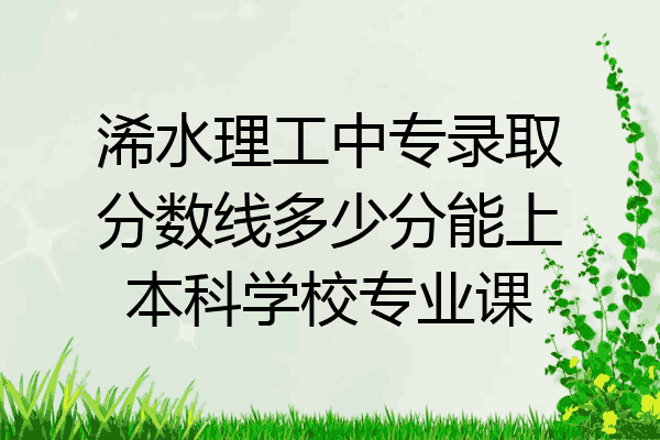 浠水理工中专录取分数线多少分能上本科学校专业课