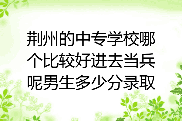 荆州的中专学校哪个比较好进去当兵呢男生多少分录取