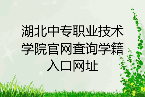 湖北中专职业技术学院官网查询学籍入口网址