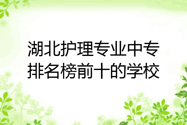 湖北护理专业中专排名榜前十的学校
