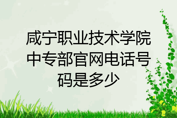 咸宁职业技术学院中专部官网电话号码是多少