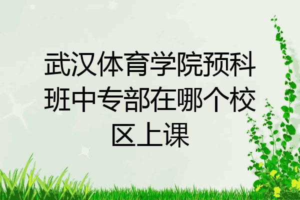 武汉体育学院预科班中专部在哪个校区上课