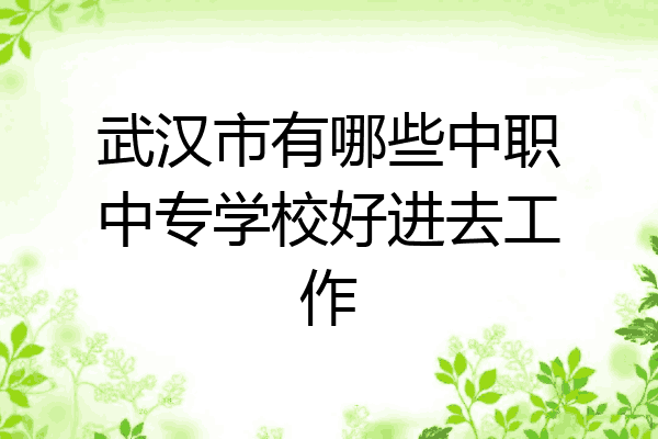 武汉市有哪些中职中专学校好进去工作