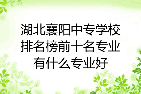 湖北襄阳中专学校排名榜前十名专业有什么专业好