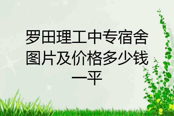 罗田理工中专宿舍图片及价格多少钱一平