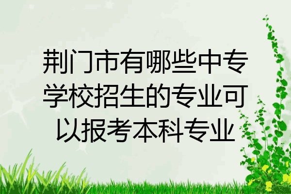 荆门市有哪些中专学校招生的专业可以报考本科专业