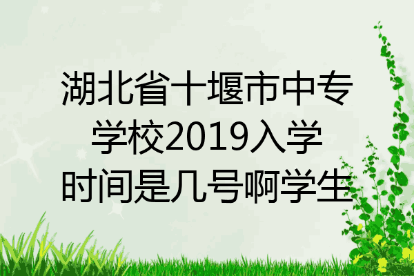 湖北省十堰市中专学校2019入学时间是几号啊学生