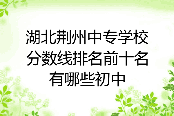 湖北荆州中专学校分数线排名前十名有哪些初中