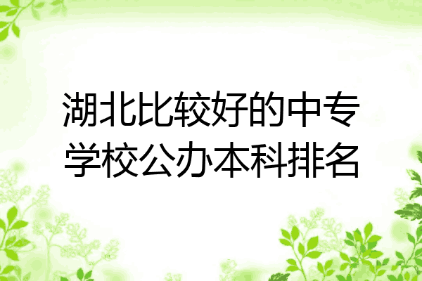 湖北比较好的中专学校公办本科排名