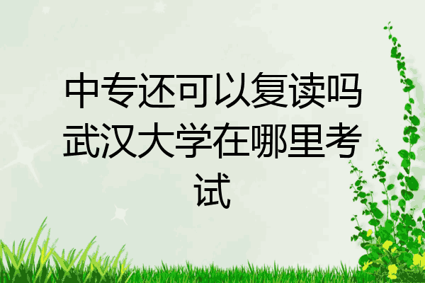 中专还可以复读吗武汉大学在哪里考试