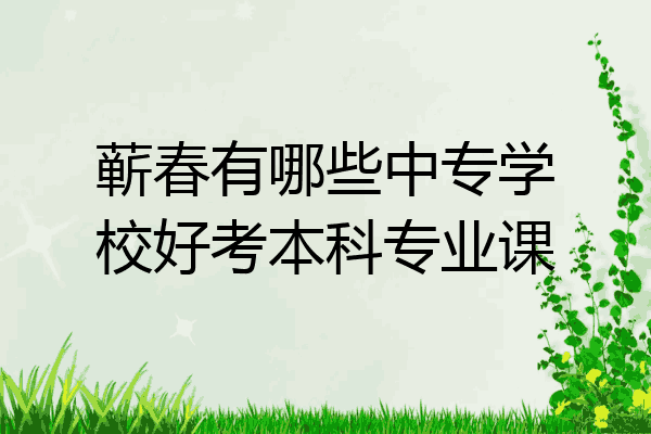 蕲春有哪些中专学校好考本科专业课