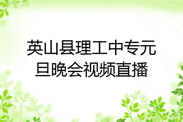 英山县理工中专元旦晚会视频直播