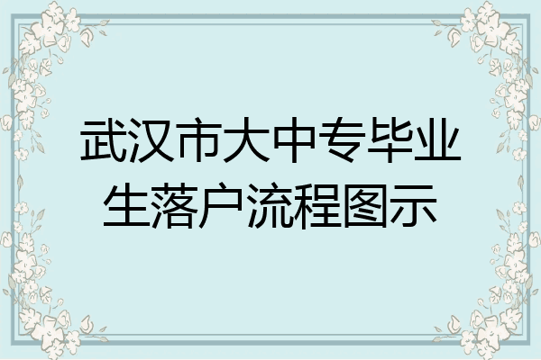 武汉市大中专毕业生落户流程图示