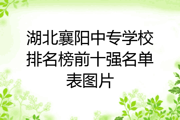 湖北襄阳中专学校排名榜前十强名单表图片