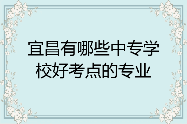 宜昌有哪些中专学校好考点的专业