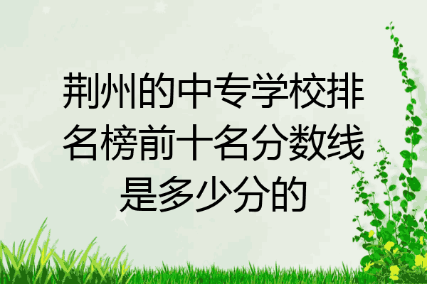 荆州的中专学校排名榜前十名分数线是多少分的