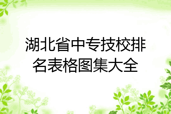 湖北省中专技校排名表格图集大全