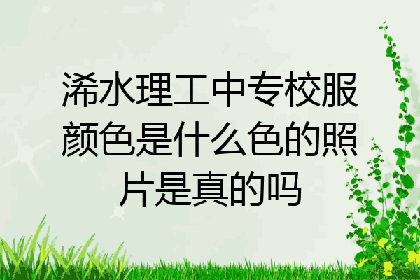 浠水理工中专校服颜色是什么色的照片是真的吗