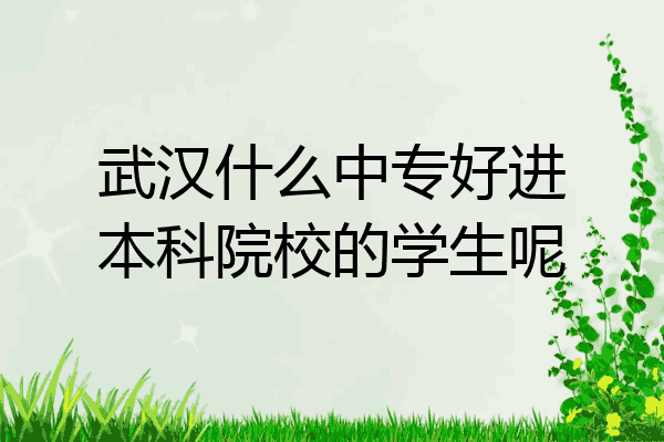 武汉什么中专好进本科院校的学生呢