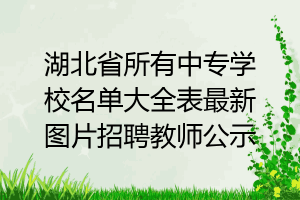 湖北省所有中专学校名单大全表最新图片招聘教师公示