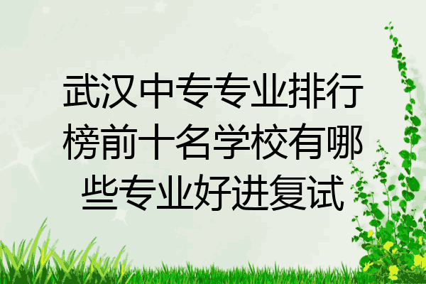 武汉中专专业排行榜前十名学校有哪些专业好进复试
