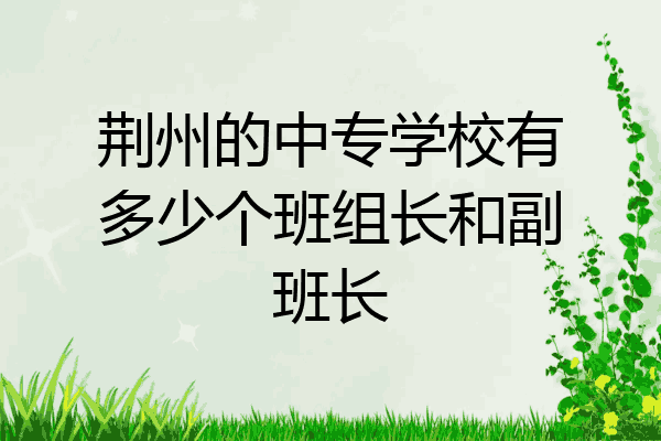 荆州的中专学校有多少个班组长和副班长