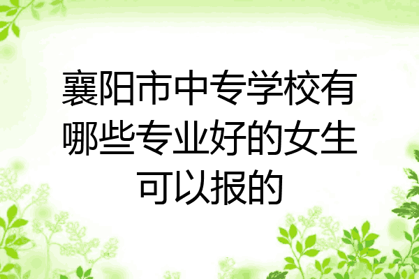 襄阳市中专学校有哪些专业好的女生可以报的