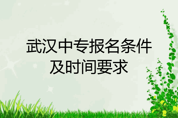 武汉中专报名条件及时间要求